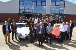 Classic Motor Cars chairman Peter Neumark handing over the company to the employees.
